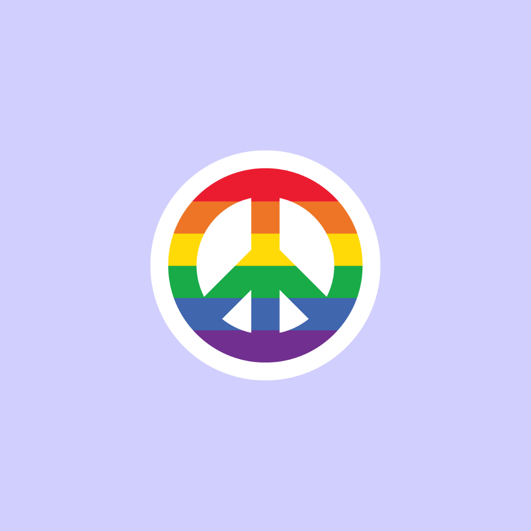 Pride Peace Sign Sticker