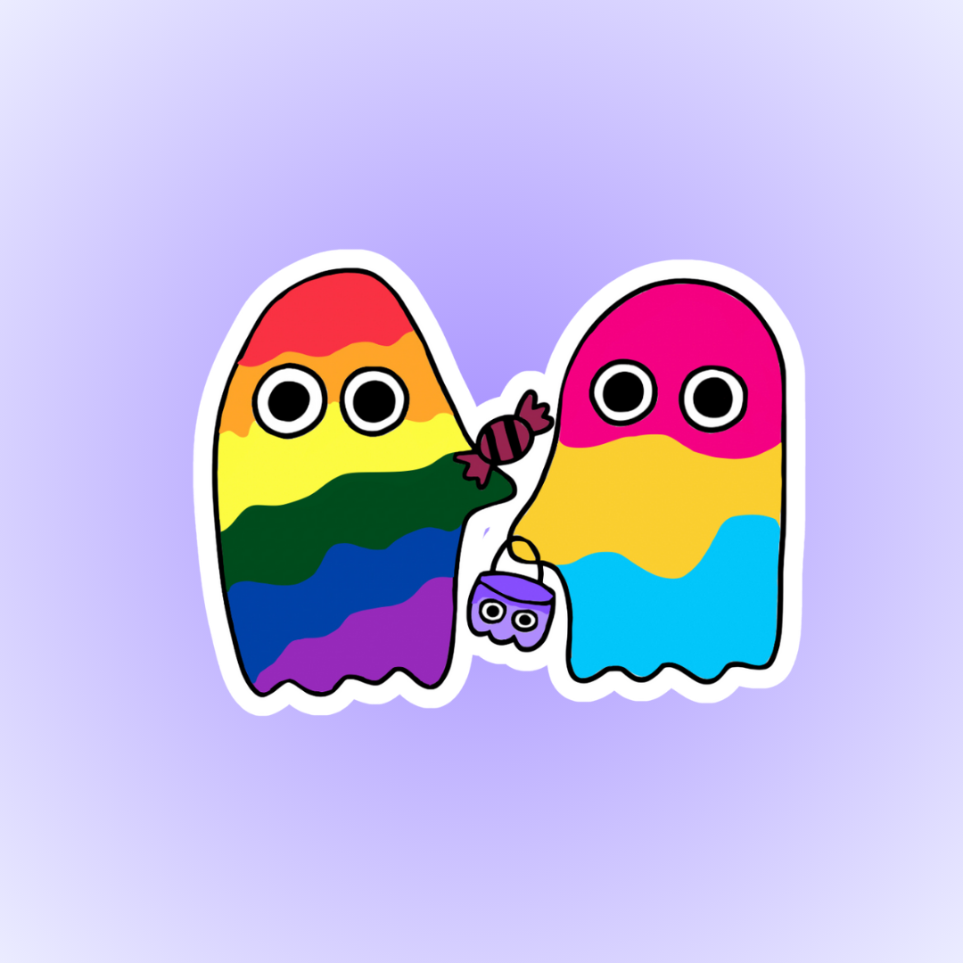 Pansexual-Pride Ghosts Sticker