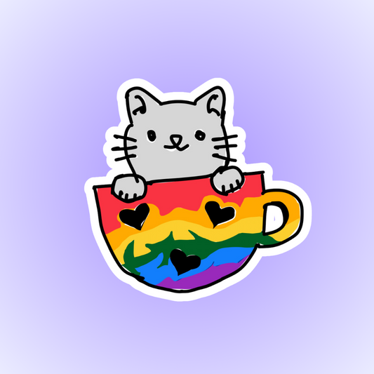 Cat in a Pride Cup