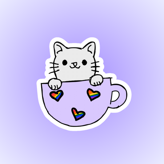 Pride Heart Cup and Kitten