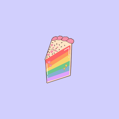 Pride cake slice