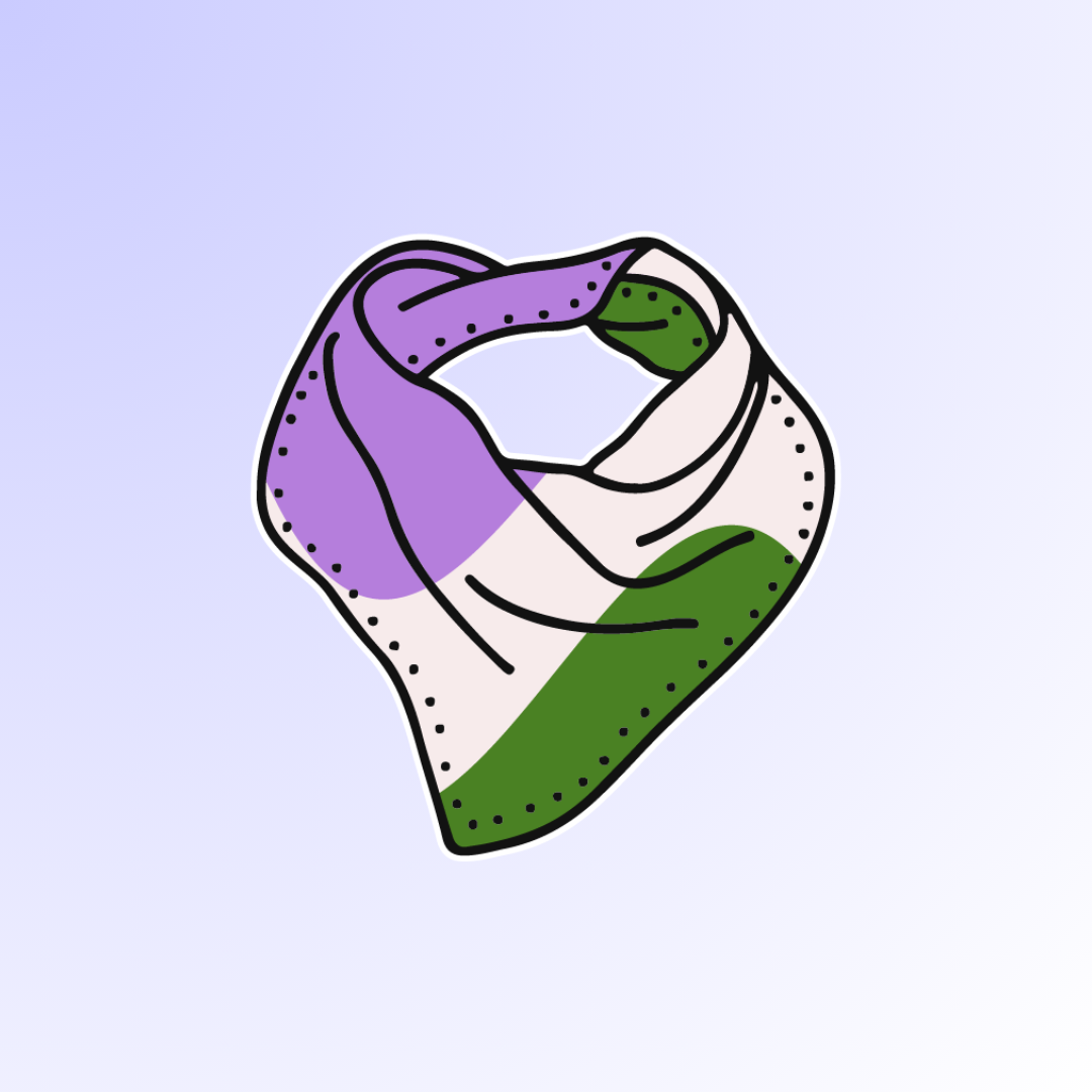 Genderqueer Scarf Sticker