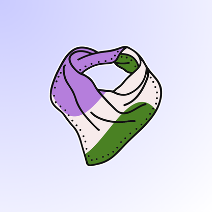 Genderqueer Scarf Sticker