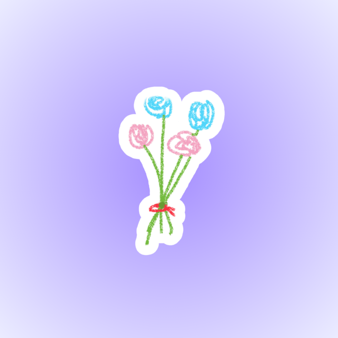 Trans Flower Sticker