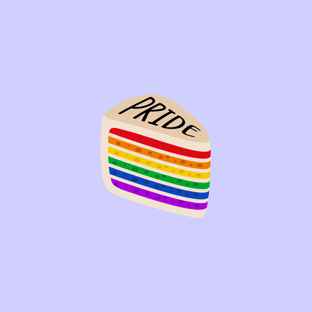 Pride cake slice