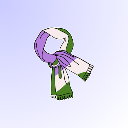 Genderqueer Scarf Sticker