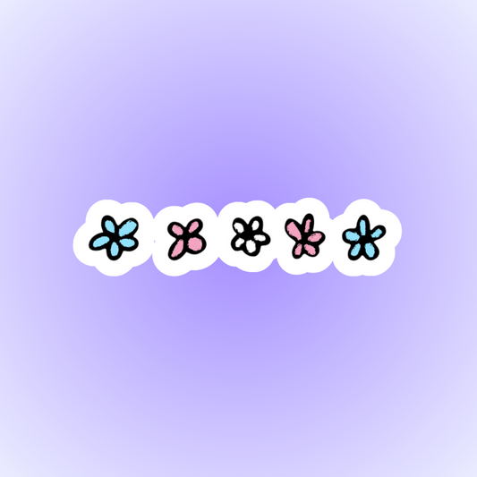 Trans Flowers Sticker