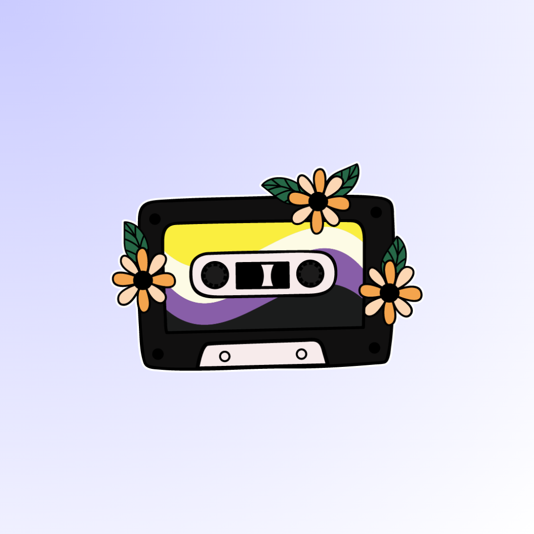 Nonbinary Radio Sticker