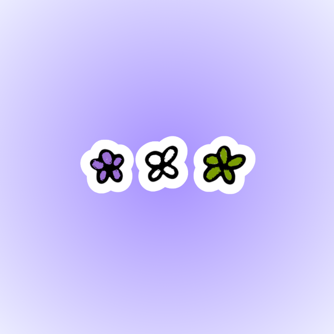 Genderqueer Flowers Sticker