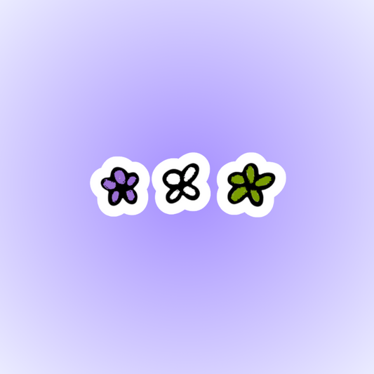 Genderqueer Flowers Sticker