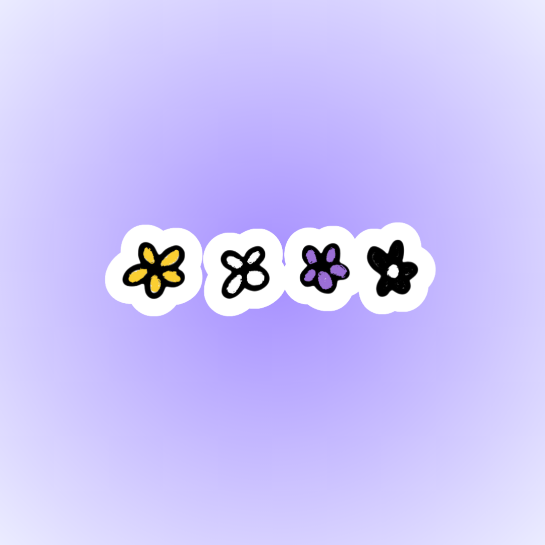 Non-Binary Flowers Sticker