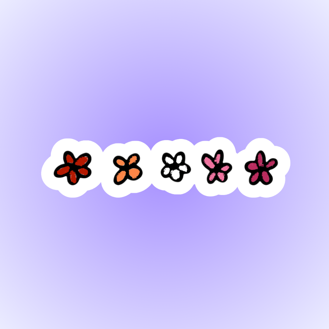 Lesbian Flowers Sticker