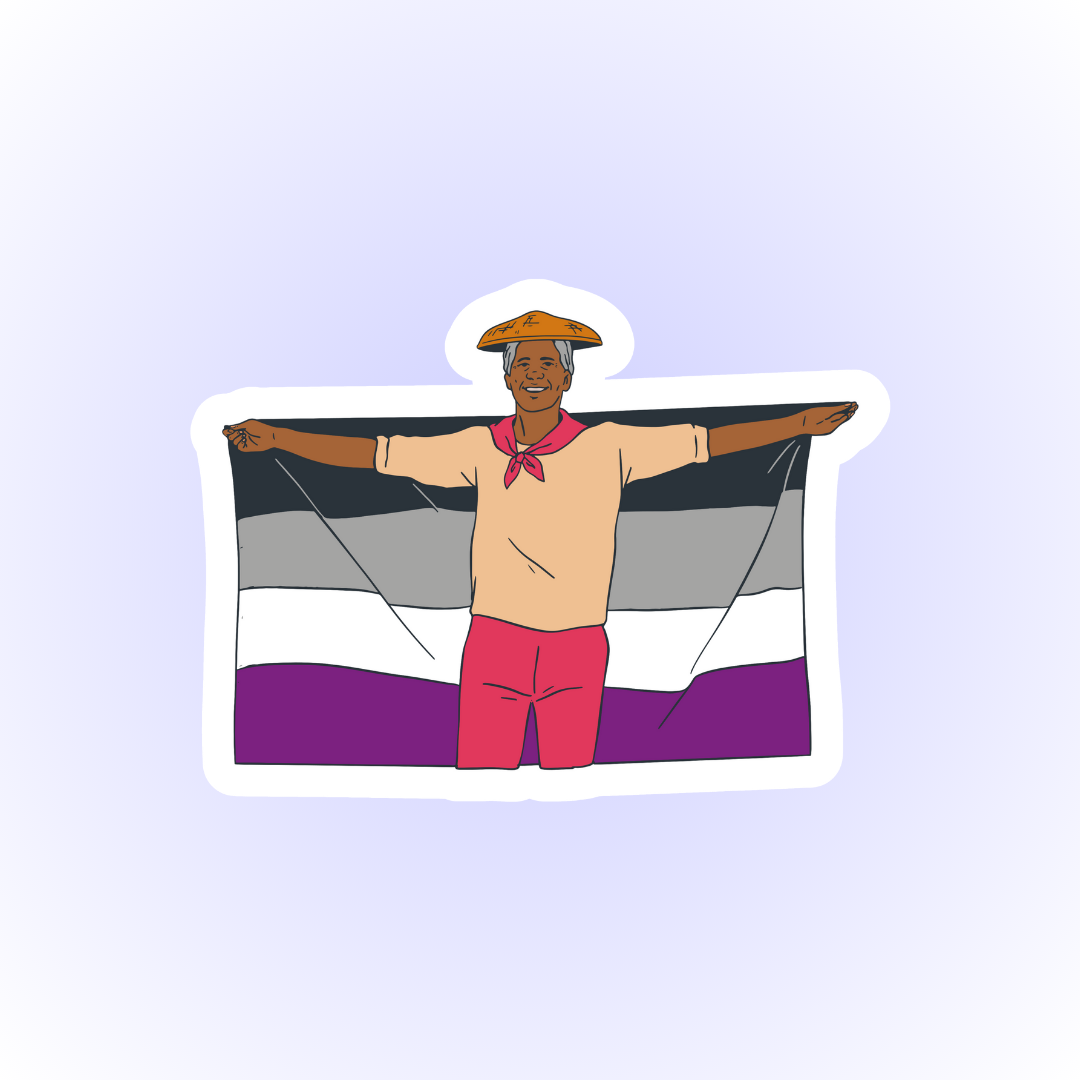 Asexual Flag Up!