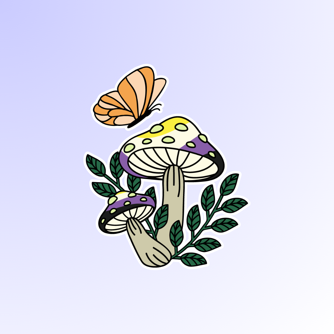 Nonbinary Enchanted Forest Sticker