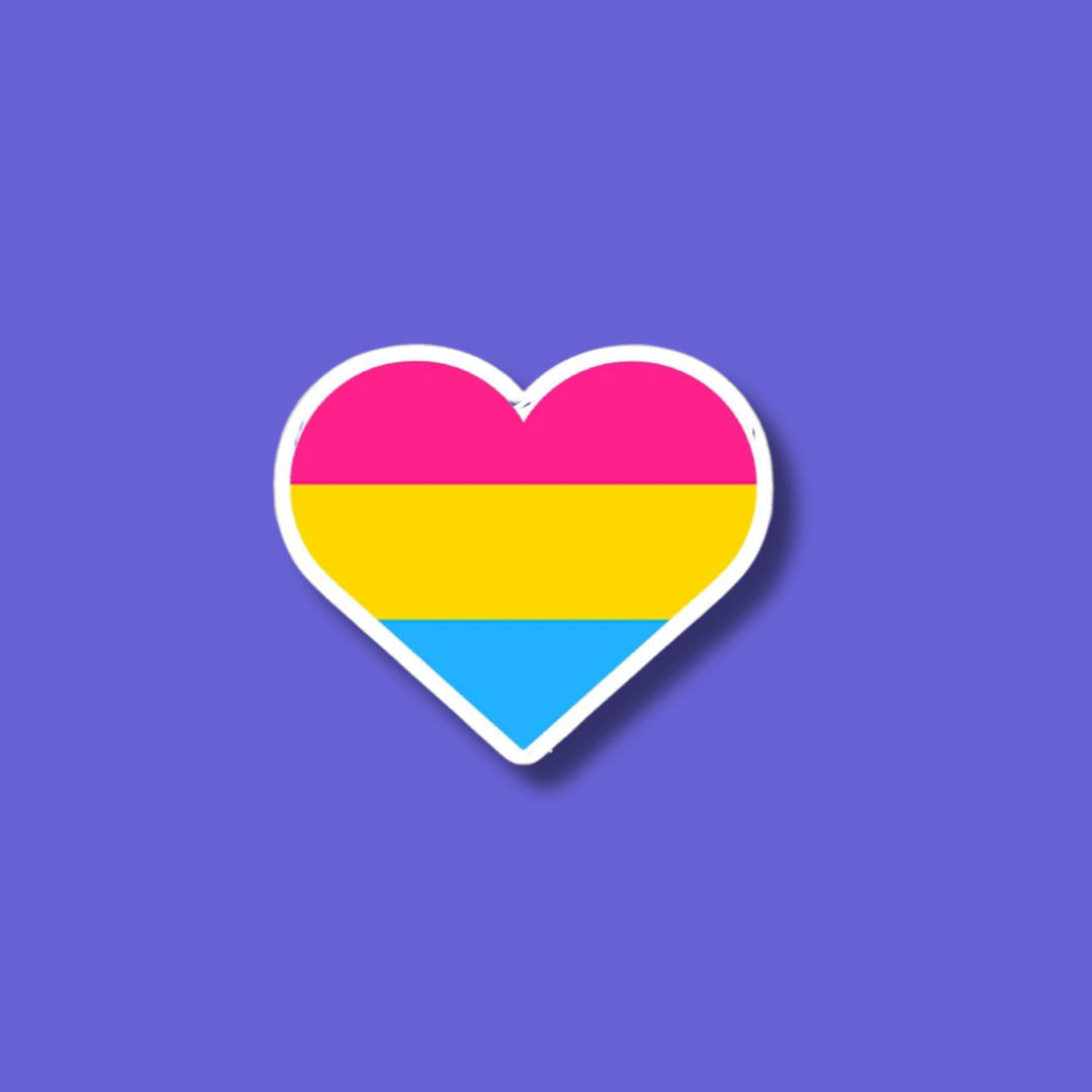 Pansexual pride sticker featuring colourful design and symbolising support for LGBTQ+ inclusivity 