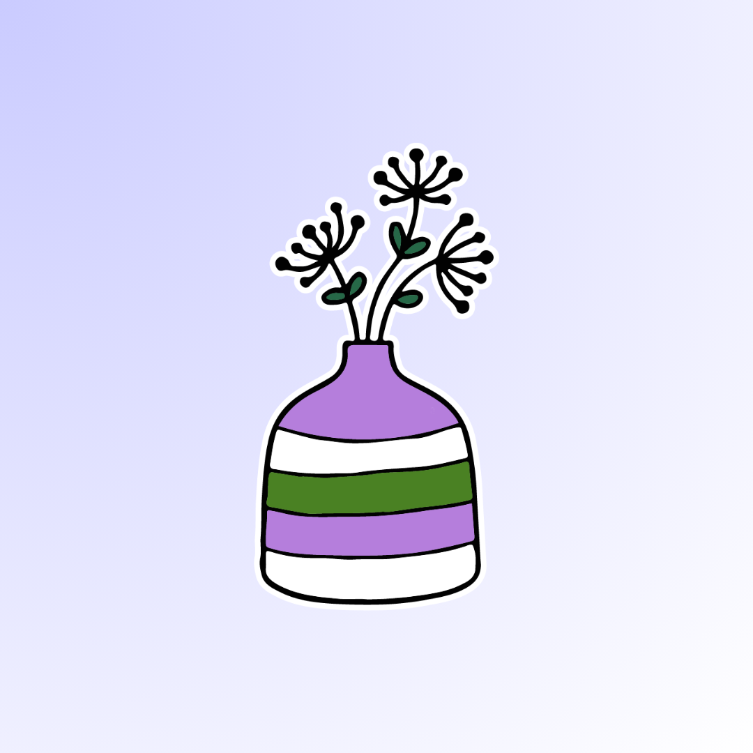 Genderqueer Plant Sticker