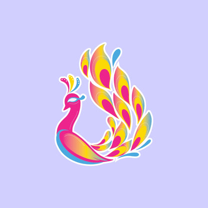 Pride Peacock Sticker