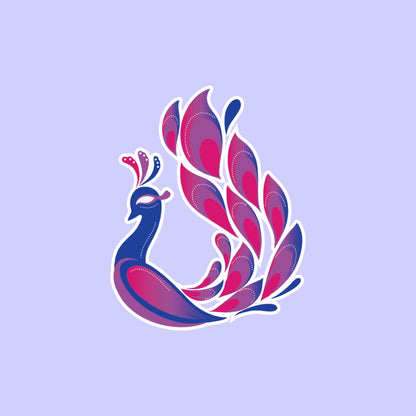 Pride Peacock Sticker