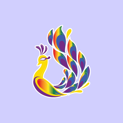 Pride Peacock Sticker