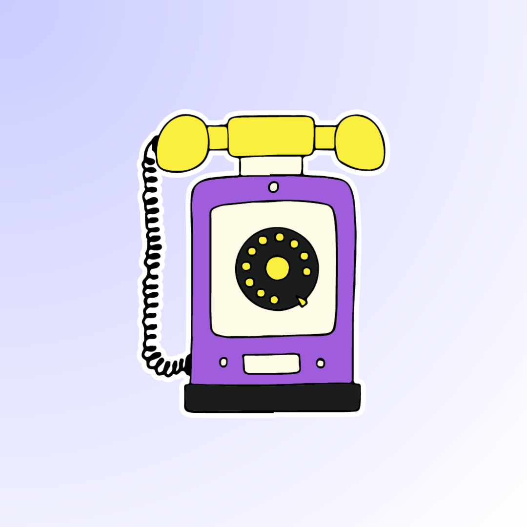 Nonbinary Dial Phone Sticker