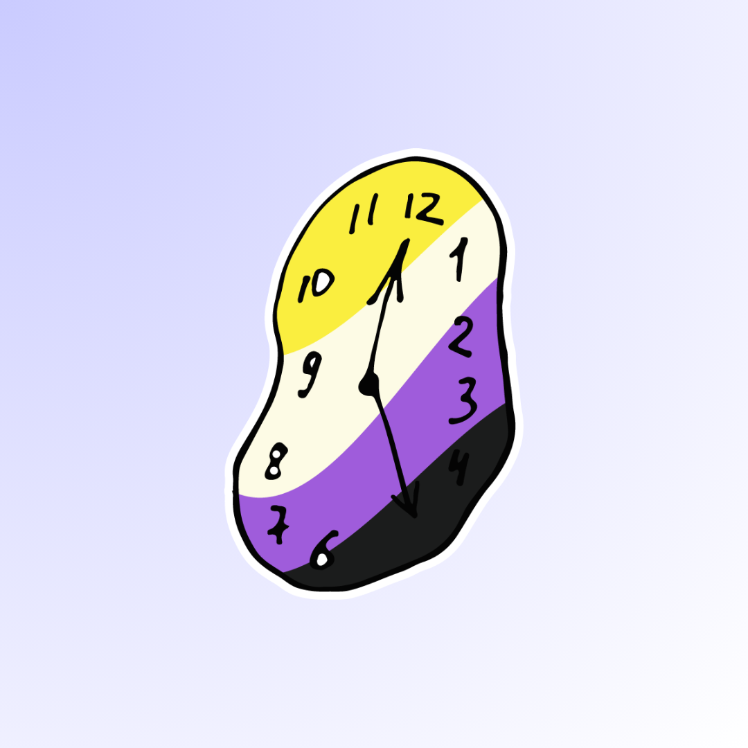 Endless Time Enby Sticker!