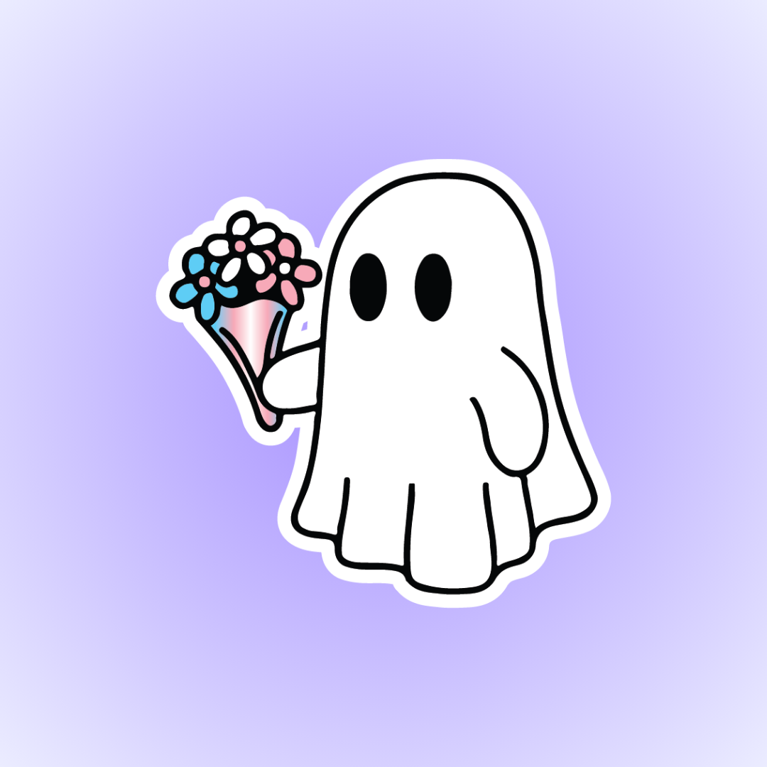 Trans Ghost Sticker