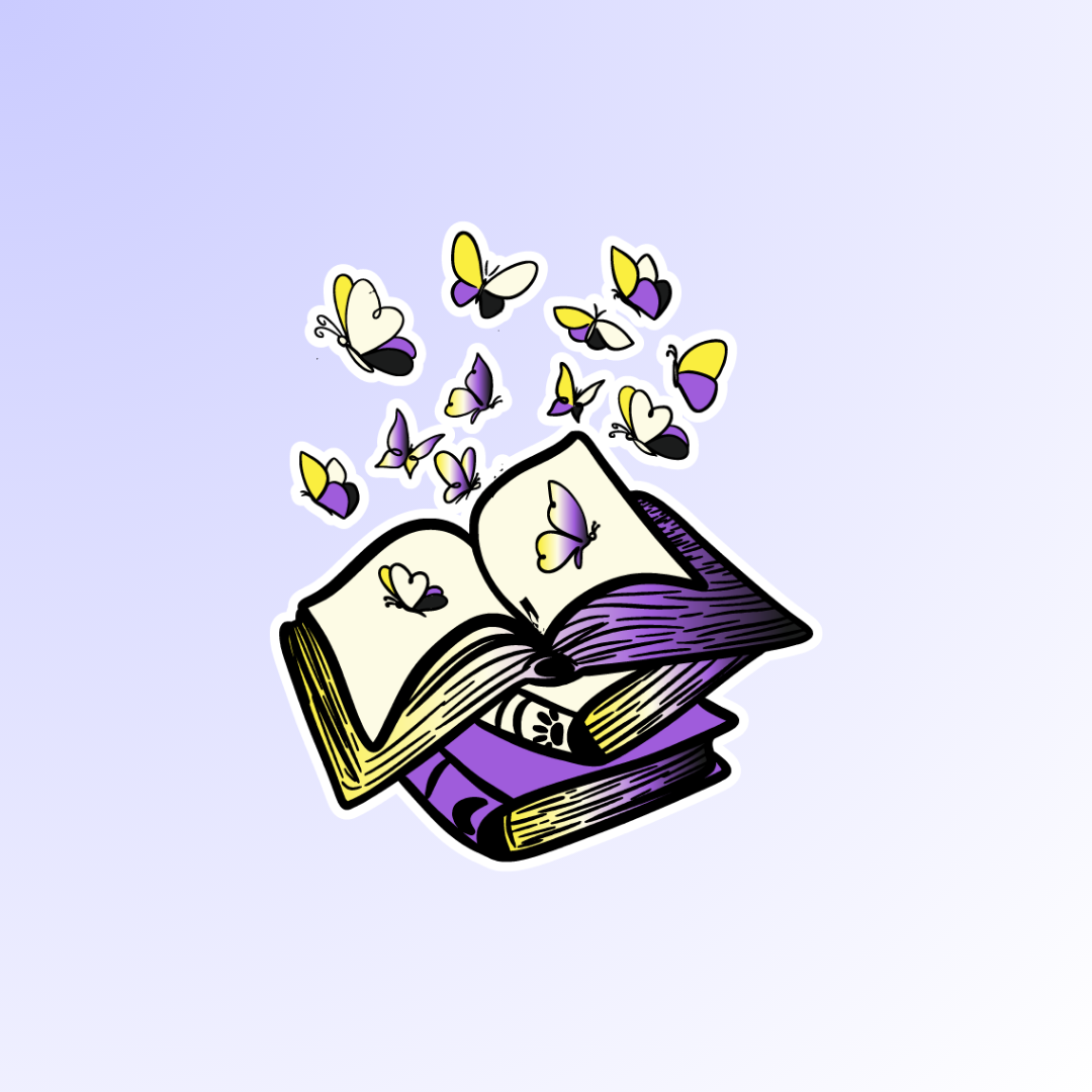 Enby Book Lover Stickers