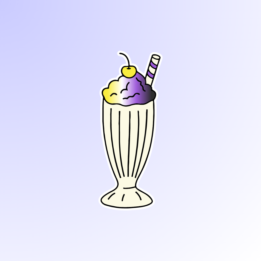 Nonbinary Ice Cream Sticker