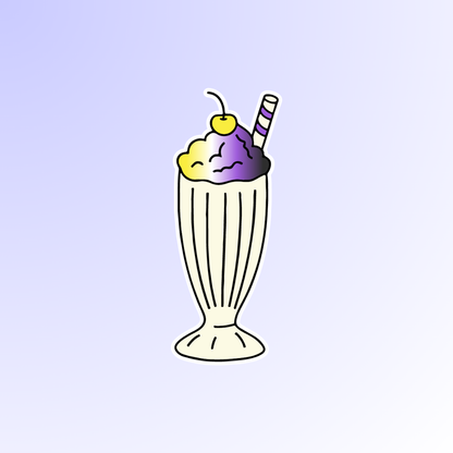 Nonbinary Ice Cream Sticker