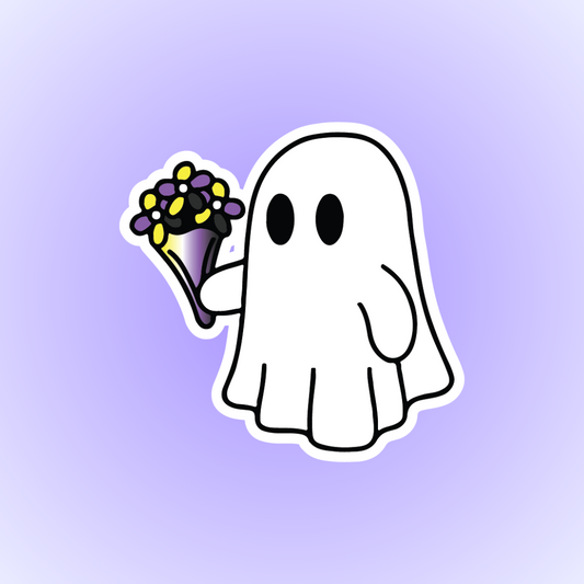 Non-Binary Ghost Sticker