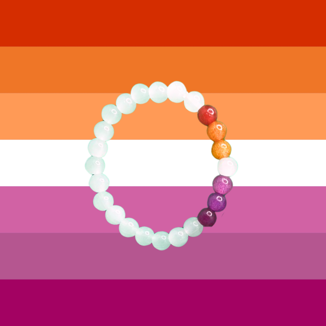 Lesbian pride bracelet