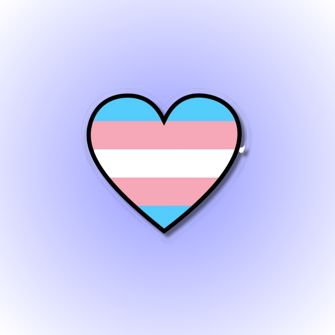 Inclusive Transgender pride sticker- embrace with love